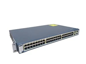 Cisco Catalyst 3750 WS-C3750-48TS-E 48-Port 10/100 Ethernet Switch Rack Mount - Picture 1 of 6