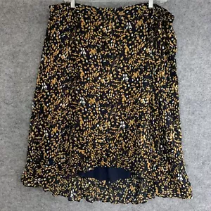 NEW Skies are Blue Skirt Women's 3X Blue Floral Faux Wrap Hi-Low Stitch Fix - Picture 1 of 11