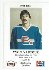 1984-85 Fredericton Express (AHL) Yvon Vautour