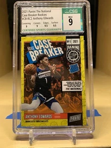 2021 Panini The National Anthony Edwards Case Breaker /99 Rookie RC CSG/CGC 9 - Picture 1 of 2