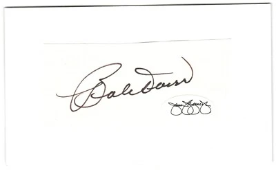 Bobby Doerr Autographed Cut attached to a 3x5 index card JSA Sticker COA - Image 1 of 2
