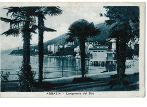 s35708 Abbazia 1929 PC from Laurana Fiume to ... - Afbeelding 1 van 2