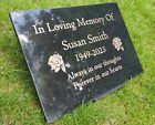 Personalised Engraved Granite Memorial Plaque, Grave Marker, Crematorium, Rose