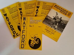 Watford FC 4 Programmes from the 70's plus vol2 No1 supporters Club Magazine - Picture 1 of 1