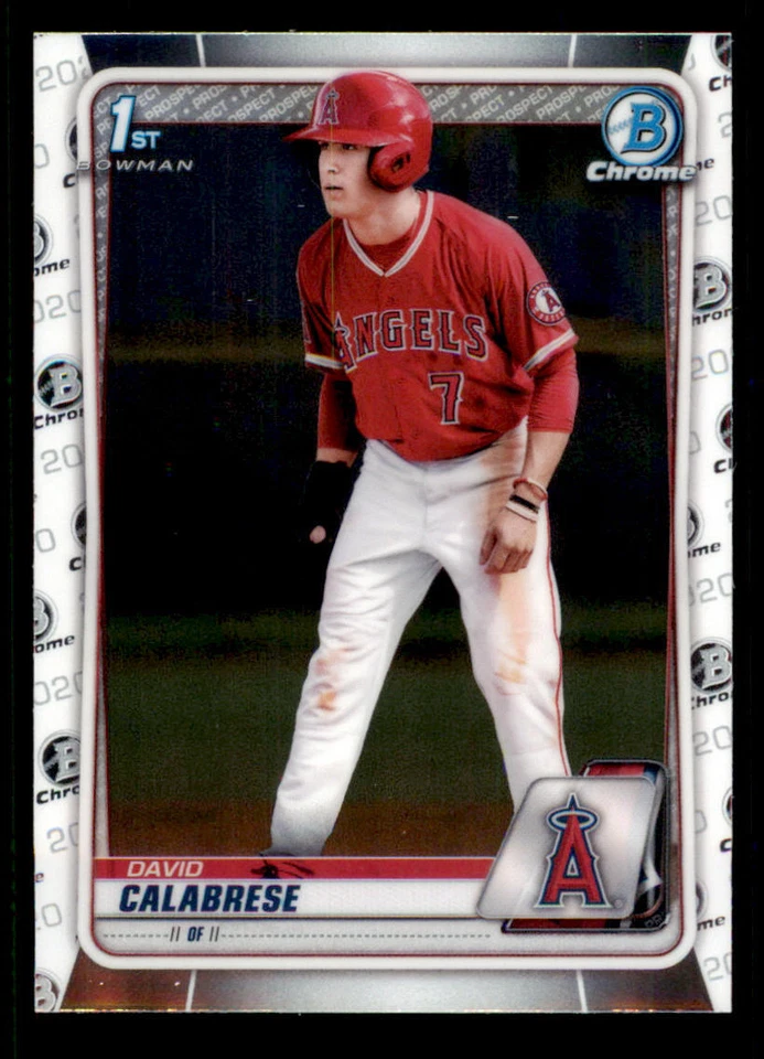 2020 Bowman Chrome Draft #BD103 David Calabrese - Image 1 of 2