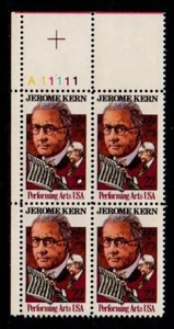 ALLY'S US Plate Block Scott #2110 22c Jerome Kern [4] MNH F/VF [STK] - Picture 1 of 1
