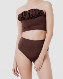 $316 Maygel Coronel Women's Brown Capri Two-Piece Bikini Set Swimwear One Size - Picture 1 of 3