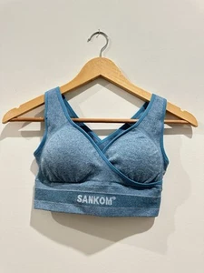 Sujetador moldeador Sankom pequeño mediano azul claro ropa deportiva para mujer - Imagen 1 de 5