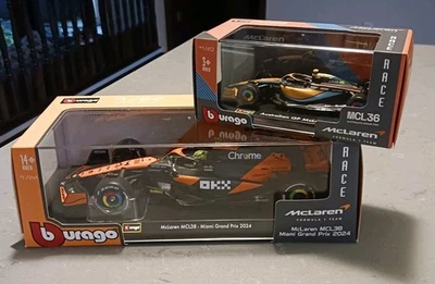 Bburago 2025 McLaren F1 MCL38 Lando Norris #4 1:24 Scale + 1:43 Australian GP  - Image 1 of 4