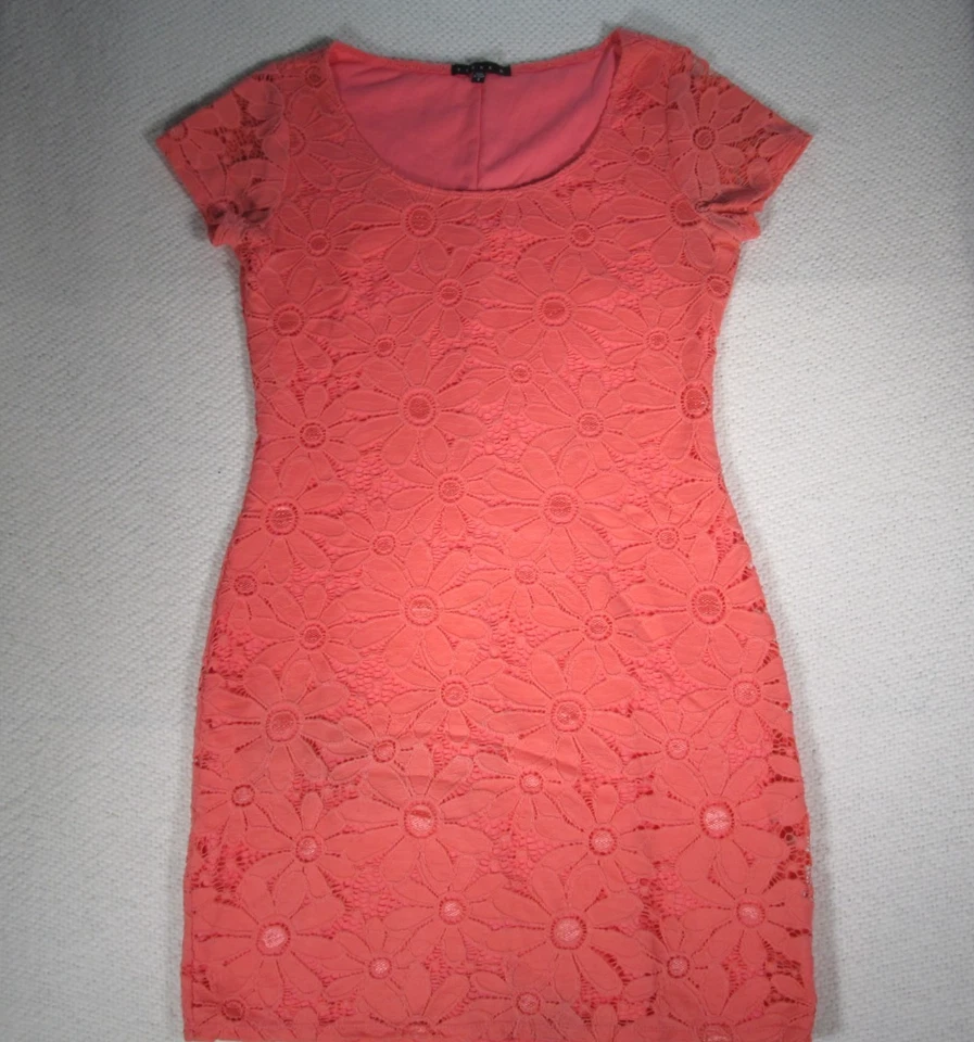Women's Dress Size Small  TIANA B.  Sheath Short Sleeve Coral  - Image 1 of 4
