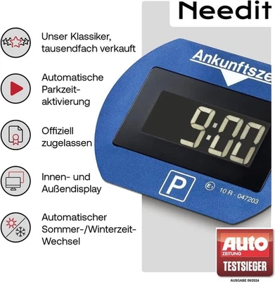 Needit PARK LITE 1411 fully automatic parking disc, CR 2450 button cell included - Bild 1 von 4