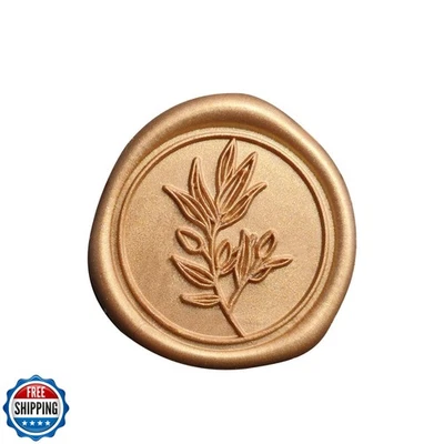 Pilloze 50 Piezas Antiguo Oro Cera Sello Pegatinas Autoadhesivas Boda Foto 1 de 4