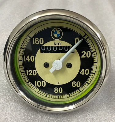 Fit For BMW R25 R26 & R50 R51 Replica Speedo 0-160 KMH White Face Metal Cased Foto 1 de 4