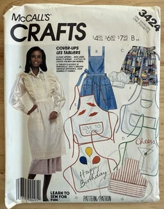 McCall’s Pattern 3424 Unisex Classic & Novelty Aprons 8 Styles One Size Uncut FF - Picture 1 of 4