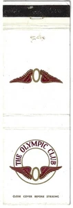 Vintage Matchbook Cover The Olympic Club - Picture 1 of 3