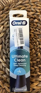 Pack de 4 têtes de brosse de rechange Oral-B iO Ultimate Clean noir authentique neuves scellées - Photo 1/2
