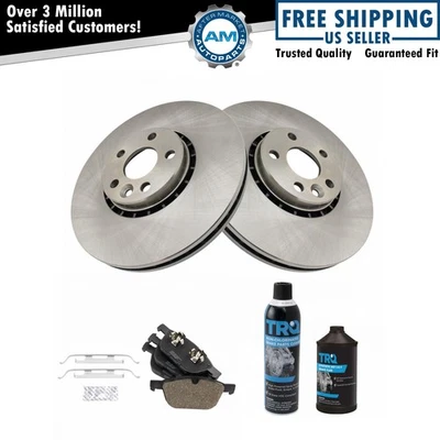 Brake Pads & Rotors Cleaner & Fluid Kit Fits 2011-2015 Volvo XC60 - Image 1 of 4