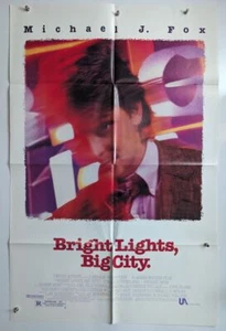 Michael J. Póster original de la película Fox "Bright Lights, Big City" 27x41 1988 - Imagen 1 de 1