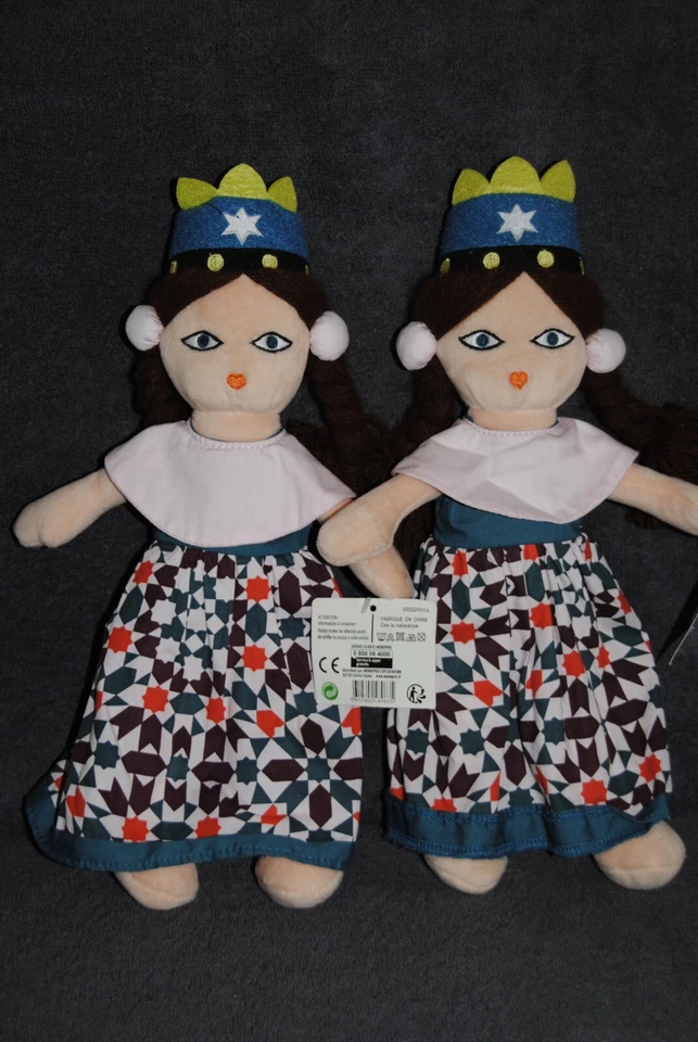 Peluche Doudou Poupée De Chiffon MONOPRIX Robe Chapeau 33 Cm 100 NEUF