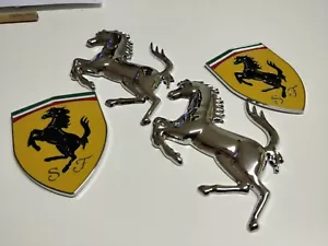 Loghi Badge Ferrari Cavallino Rampante in metallo 4 pezzi - Bild 1 von 1