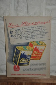 Altes Reklameschild 50er Jahre,Rheinzauber Zigaretten,Tabakfabrik Hitdorff/Rhein - Bild 1 von 2
