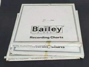 LOT OF 3 BOXES OF 100 NEW BAILEY 250F700T30 RECORDING CHARTS 11.125" 00045492 - Picture 1 of 2