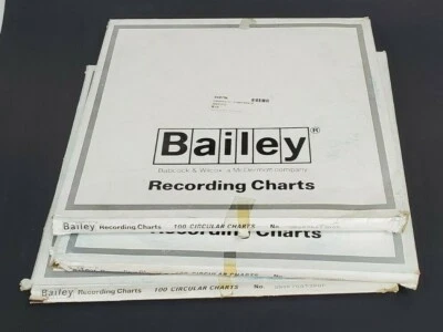 LOT OF 3 BOXES OF 100 NEW BAILEY 250F700T30 RECORDING CHARTS 11.125" 00045492 - Image 1 of 2