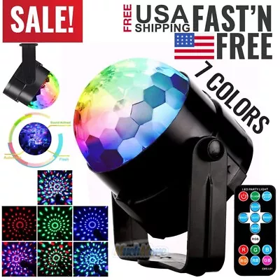 RGB Disco Party Lights Strobe LED DJ Ball Sound Activated Bulb Dance Lamp 2022 - Image 1 of 4