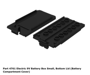 Lego 1x 4761 Black Electric 9V Battery Box Small, Bottom Lid Vg/Gd - Picture 1 of 3