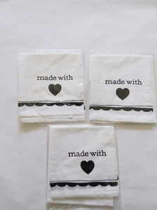 Lot of 3 Modern Southern Home Tea Towel Black White Farmhouse Kitchen Cotton - Picture 1 of 3