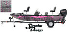 Boat Wrap Hexagon Modern Pink Fish Fishing Bass Vinyl Abstract Graphic Decal Kit