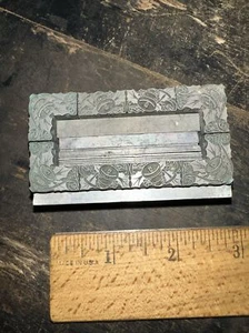 Printing Blocks “ Bells & Leaves “ Lead Blocks, Great Details! - Picture 1 of 11