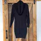 BCBGMAXAZRIA XL Black Knit Cowl Neckline Sweater Dress FANTASTIC