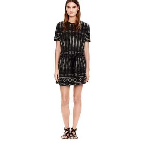 Abito camicia bianco e nero Tory Burch Bagalona taglia L