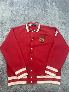 Ralph Lauren Varsity Jacket Mens XL Red Polo Sport RL Tiger Letterman Vtg RARE - Picture 1 of 10