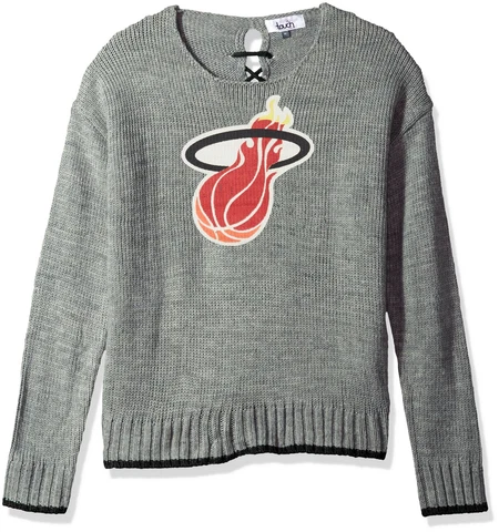 Touch by Alyssa Milano NBA Miami Heat Adult Women All Laced Up Sweater, Small Cover