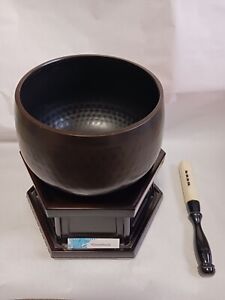 Japanese Buddhist Bell Singing Bowl Altar Fitting Butsudan Orin Set 0223