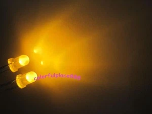 100 Stck., 3 mm gelb diffus rund selbstblinkende blinkende LEDs Leuchtdiode - Bild 1 von 2
