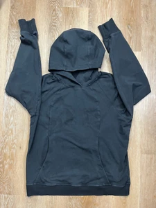 Lululemon Hoodie Womens 14 Black Scuba Pull Over Athleisure Running Yoga Pilates - Picture 1 of 13