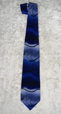1996 Estate J. Garci Thistle Ghost Watercolor Collection Twenty Silk Men's Tie Foto 1 de 4