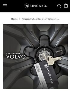 Volvo Anthracite Rimgard® Wheel Lock Pack. Made in Sweden. VV02A02.  RRP €399