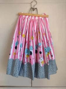 MCM 50s Style Mary Blair Elephant Circus Pinup Couture Flared Skirt Retro *Flaw* - Picture 1 of 5