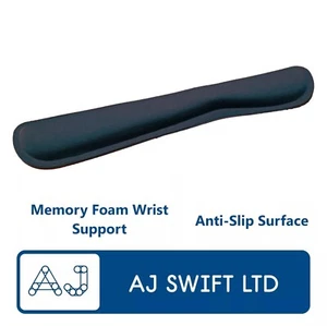 Keyboard Wrist Support Rest - Black Memory Foam Cushion Grip Pad for PC & Laptop - Picture 1 of 6