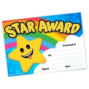 30 Certificates Star Award for superstar classroom school teacher rewards A5 - Picture 1 of 9