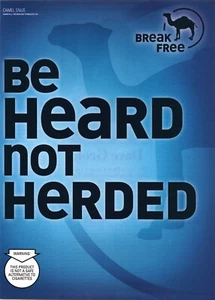 2009 PRINT AD - CAMEL - CAMEL SNUS AD - BE HEARD NOT HERDED....CAMEL SNUS AD - Picture 1 of 1