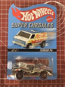 Hot Wheels Ferrari P4 Super Chromes RLC Red Line Club #03676/12500 - Picture 1 of 3