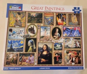 White Mountain 1000 Piece Jigsaw Puzzle Great Paintings - Picture 1 of 2