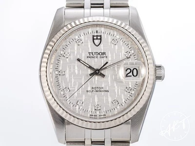 *Raro* Reloj Automático Tudor Prince Fecha Oro 18K y Lino SS 74034 Foto 1 de 4