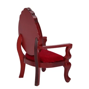 1:12 Dollhouse Miniature Vintage Wooden Carved Dining Chair Furniture - Picture 1 of 7