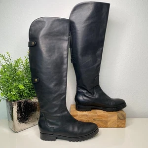 Botas de montar Cole Haan Air Chatham hasta la rodilla negras puño espiga talla 9 - Imagen 1 de 11